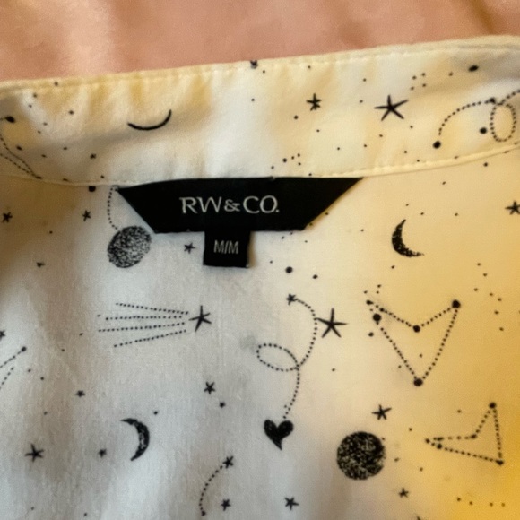 RW & CO dress shirt half button size M - Picture 2 of 2